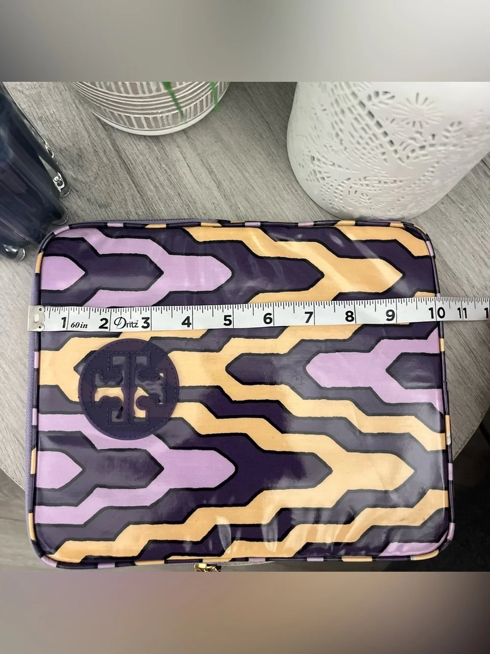 NWT Tory Burch Purple Geometric Tablet Sleeve iPad Case